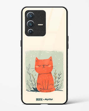 Orange Whiskers [BREATHE] Glass Case Phone Cover (Vivo)