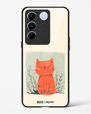 Orange Whiskers [BREATHE] Glass Case Phone Cover (Vivo)