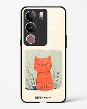 Orange Whiskers [BREATHE] Glass Case Phone Cover (Vivo)