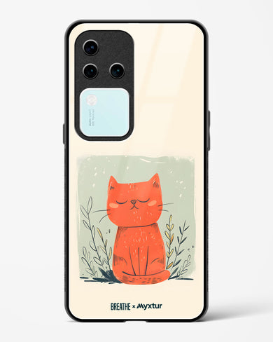 Orange Whiskers [BREATHE] Glass Case Phone Cover (Vivo)