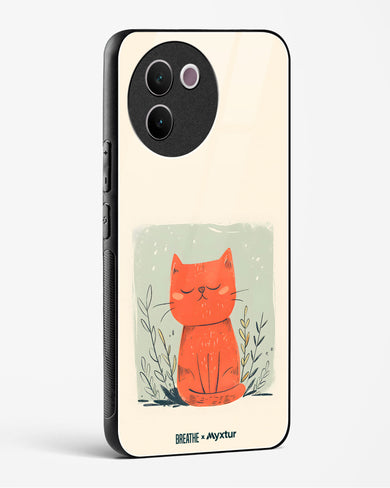 Orange Whiskers [BREATHE] Glass Case Phone Cover (Vivo)