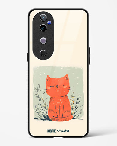 Orange Whiskers [BREATHE] Glass Case Phone Cover (Vivo)