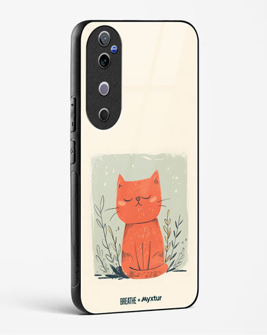 Orange Whiskers [BREATHE] Glass Case Phone Cover (Vivo)