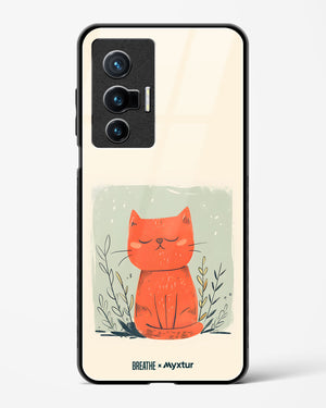 Orange Whiskers [BREATHE] Glass Case Phone Cover (Vivo)