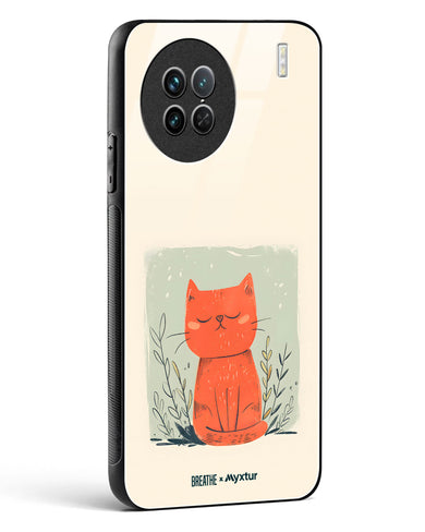 Orange Whiskers [BREATHE] Glass Case Phone Cover (Vivo)