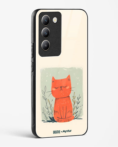 Orange Whiskers [BREATHE] Glass Case Phone Cover (Vivo)