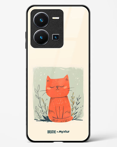 Orange Whiskers [BREATHE] Glass Case Phone Cover (Vivo)