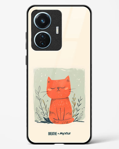 Orange Whiskers [BREATHE] Glass Case Phone Cover (Vivo)