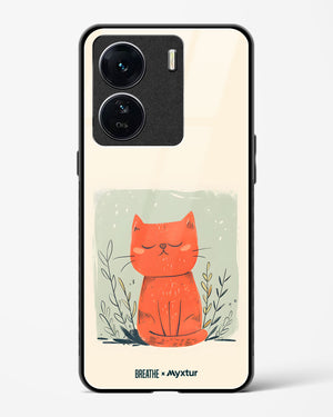 Orange Whiskers [BREATHE] Glass Case Phone Cover (Vivo)