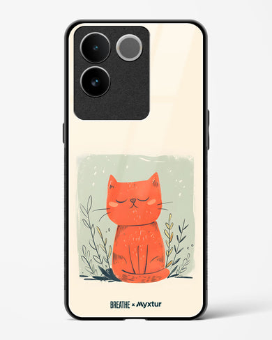 Orange Whiskers [BREATHE] Glass Case Phone Cover (Vivo)