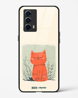 Orange Whiskers [BREATHE] Glass Case Phone Cover (Vivo)