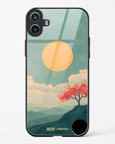 Mountain Sunset [BREATHE] Glass Case Phone Cover (Nothing)