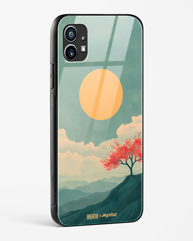 Mountain Sunset [BREATHE] Glass Case Phone Cover (Nothing)