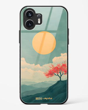 Mountain Sunset [BREATHE] Glass Case Phone Cover (Nothing)