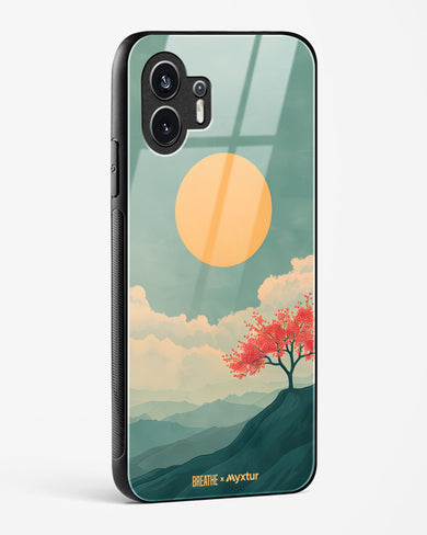 Mountain Sunset [BREATHE] Glass Case Phone Cover (Nothing)