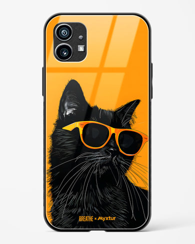 Feline Flair [BREATHE] Glass Case Phone Cover (Nothing)