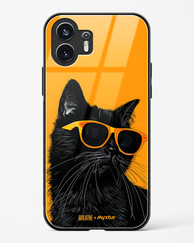 Feline Flair [BREATHE] Glass Case Phone Cover (Nothing)