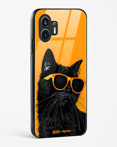 Feline Flair [BREATHE] Glass Case Phone Cover (Nothing)