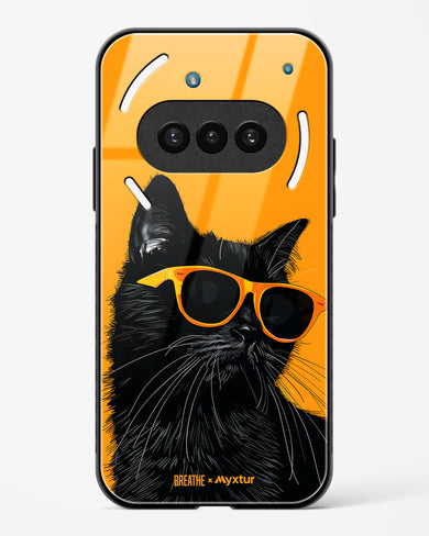 Feline Flair [BREATHE] Glass Case Phone Cover (Nothing)