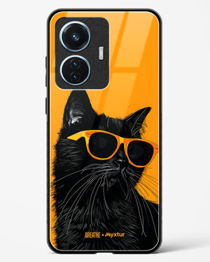 Feline Flair [BREATHE] Glass Case Phone Cover (Vivo)