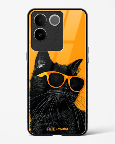 Feline Flair [BREATHE] Glass Case Phone Cover (Vivo)