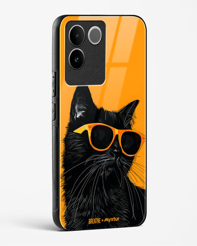 Feline Flair [BREATHE] Glass Case Phone Cover (Vivo)
