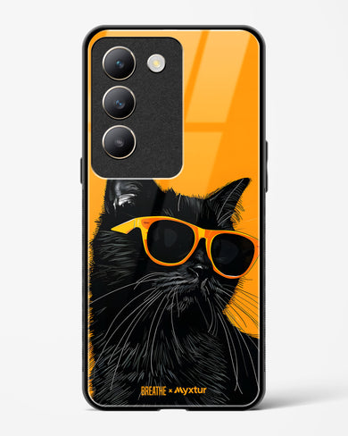 Feline Flair [BREATHE] Glass Case Phone Cover (Vivo)