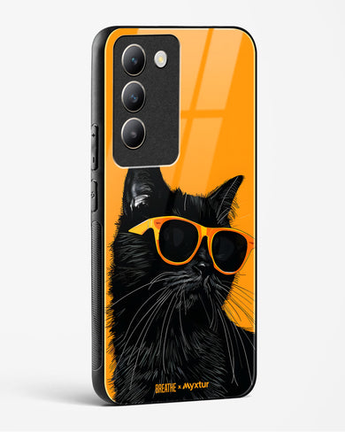 Feline Flair [BREATHE] Glass Case Phone Cover (Vivo)