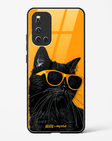 Feline Flair [BREATHE] Glass Case Phone Cover (Vivo)