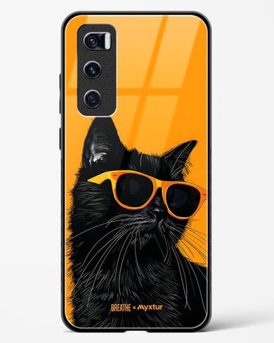 Feline Flair [BREATHE] Glass Case Phone Cover (Vivo)