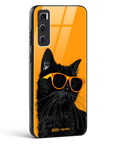 Feline Flair [BREATHE] Glass Case Phone Cover (Vivo)