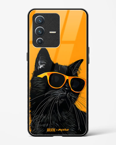 Feline Flair [BREATHE] Glass Case Phone Cover (Vivo)