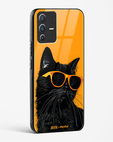 Feline Flair [BREATHE] Glass Case Phone Cover (Vivo)