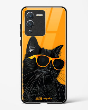 Feline Flair [BREATHE] Glass Case Phone Cover (Vivo)