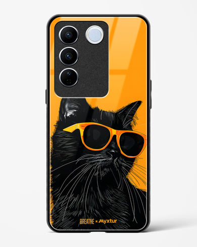 Feline Flair [BREATHE] Glass Case Phone Cover (Vivo)