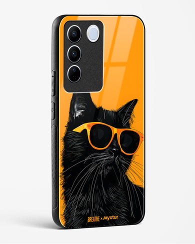 Feline Flair [BREATHE] Glass Case Phone Cover (Vivo)