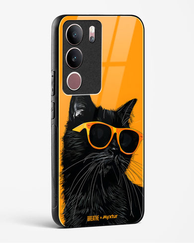 Feline Flair [BREATHE] Glass Case Phone Cover (Vivo)