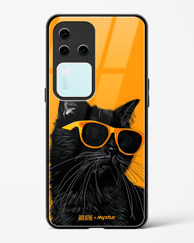 Feline Flair [BREATHE] Glass Case Phone Cover (Vivo)