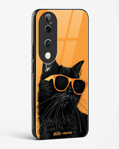 Feline Flair [BREATHE] Glass Case Phone Cover (Vivo)