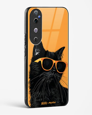 Feline Flair [BREATHE] Glass Case Phone Cover (Vivo)