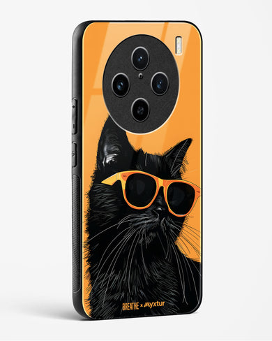 Feline Flair [BREATHE] Glass Case Phone Cover (Vivo)