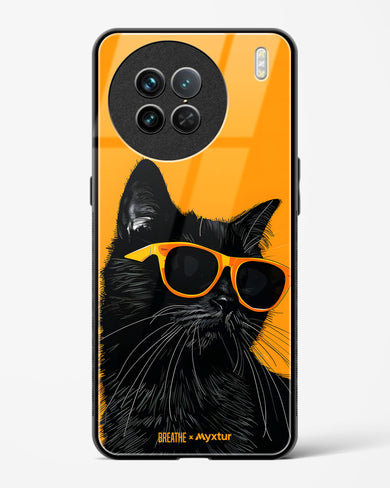 Feline Flair [BREATHE] Glass Case Phone Cover (Vivo)