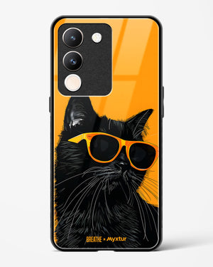 Feline Flair [BREATHE] Glass Case Phone Cover (Vivo)