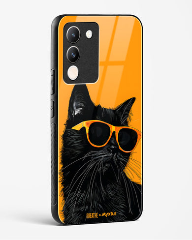 Feline Flair [BREATHE] Glass Case Phone Cover (Vivo)