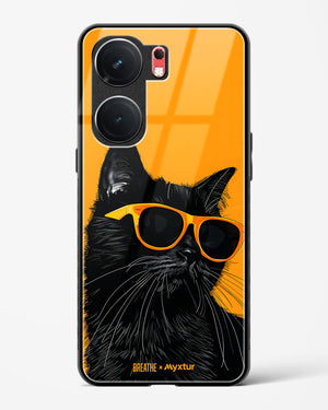 Feline Flair [BREATHE] Glass Case Phone Cover (Vivo)