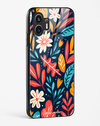 Bold Garden Bloom [BREATHE] Glass Case Phone Cover (Nothing)