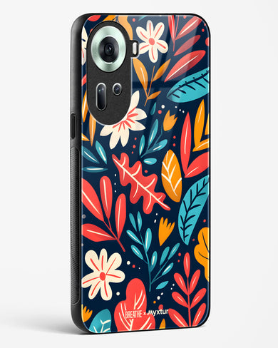 Bold Garden Bloom [BREATHE] Glass Case Phone Cover (Oppo)