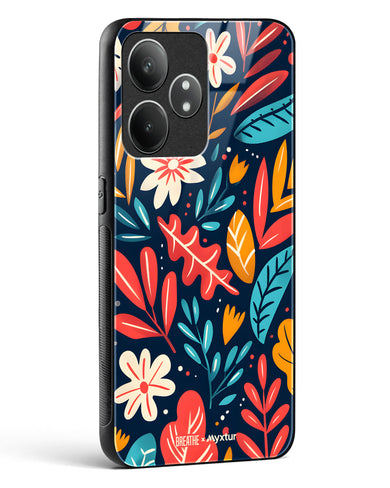 Bold Garden Bloom [BREATHE] Glass Case Phone Cover (Realme)