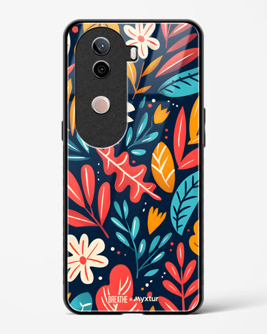 Bold Garden Bloom [BREATHE] Glass Case Phone Cover (Vivo)