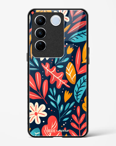 Bold Garden Bloom [BREATHE] Glass Case Phone Cover (Vivo)